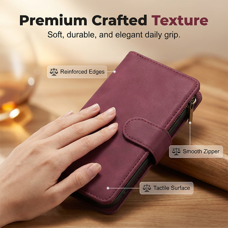 2-in-1 Magnetic PU Leather Wallet Case