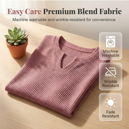Women's Casual V-neck Patchwork Short-Sleeved Shirt