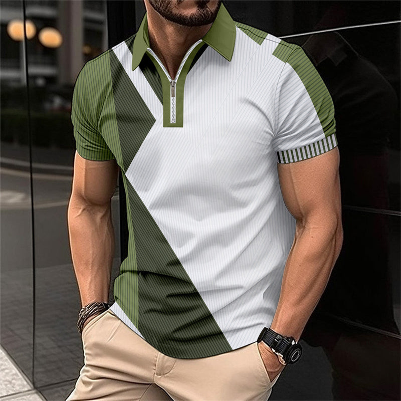 Men's Fashion Breathable Quarter-Zip T-Shirt