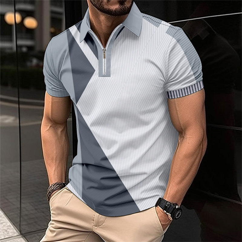 Men's Fashion Breathable Quarter-Zip T-Shirt