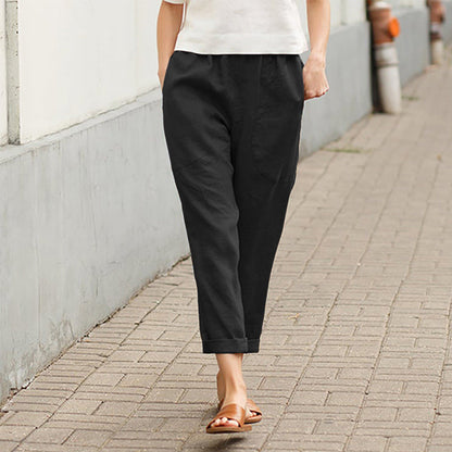 🔥Summer Hot Selling-Linen-cotton women's large size loose pants