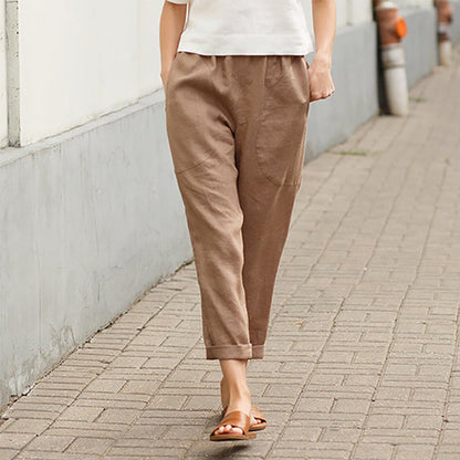 🔥Summer Hot Selling-Linen-cotton women's large size loose pants