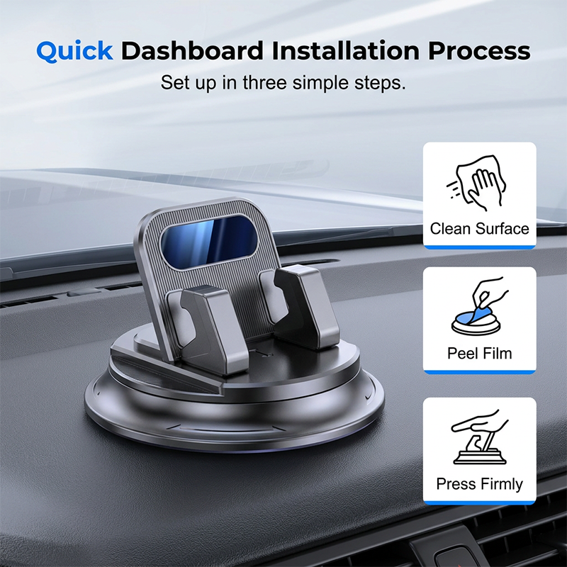 🚗 50% OFF NOW!📱 Rotating Dashboard Car Phone Holder – 360° Adjustable & Anti-Slip – Hands-Free Phone Mount 🛡️