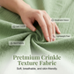 👖 50% OFF NOW!🌿 Women's Casual Solid-Color Loose-Fitting Pants – High-Waisted Wide Leg & Crinkle Texture – Comfy Lounge Trousers ✨