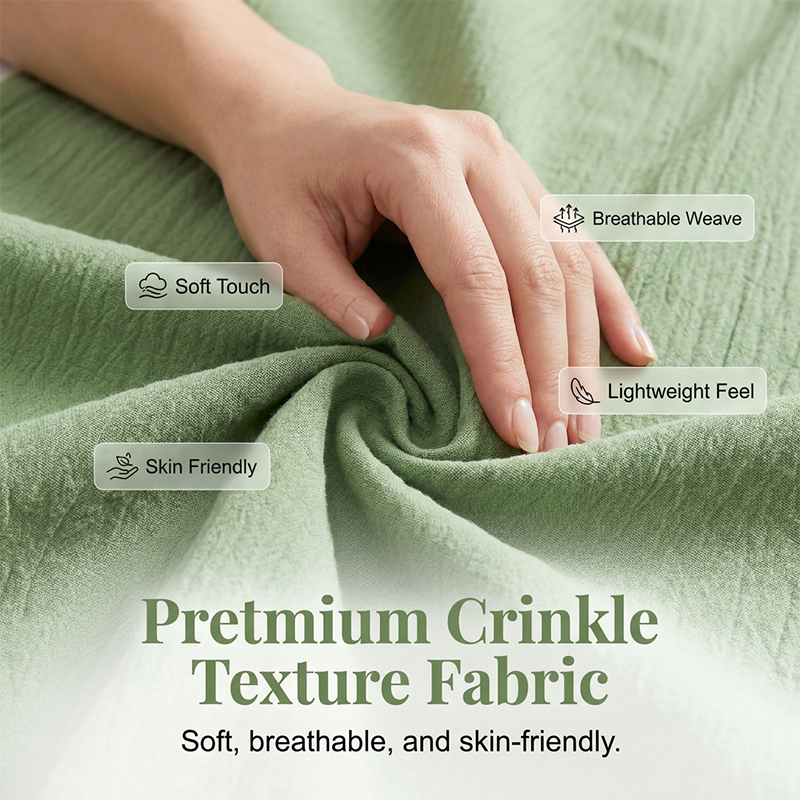 👖 50% OFF NOW!🌿 Women's Casual Solid-Color Loose-Fitting Pants – High-Waisted Wide Leg & Crinkle Texture – Comfy Lounge Trousers ✨