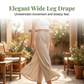 👖 50% OFF NOW!🌿 Women's Casual Solid-Color Loose-Fitting Pants – High-Waisted Wide Leg & Crinkle Texture – Comfy Lounge Trousers ✨