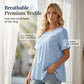 ✨BIG SALE ALERT✨☀️Trendy Must-Have💥Up To 50% OFF!Women's Short Sleeve Tiered Tunic Top – Soft breathable fabric, elegant layered style, all-match outfit✅