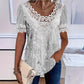 Women's Lace Trim Scoop Neck T-Shirt