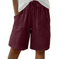 Women's Cotton Linen High-Waist Elastic Shorts