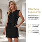 Modern Sleeveless Top and Drawstring Skirt Outfit Set