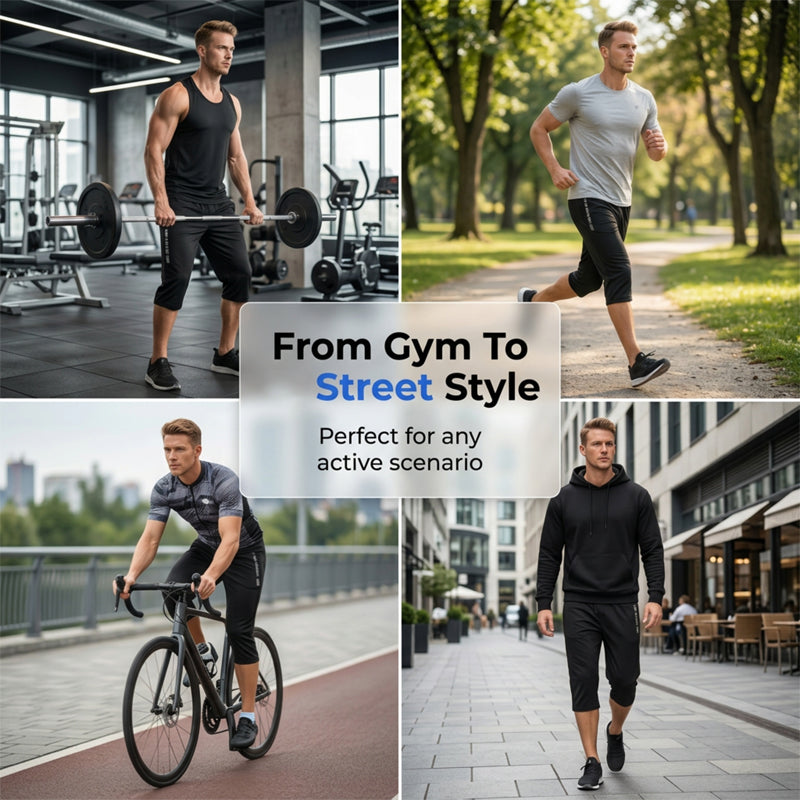 Men's Quick-Dry Athletic Capri Pants