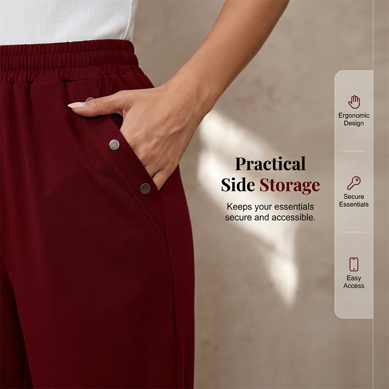 Women's Casual Elastic Waist Capri Pants
