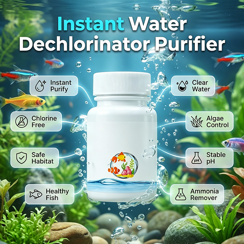 ⌛Buy more, Save more⏰🌿Instant Water Dechlorinator for Fish Tanks