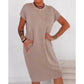 👗 50% OFF NOW! 🛍️ Women's Casual Short Sleeve T-Shirt Dress – Soft, Breathable & Pockets Included 🌿