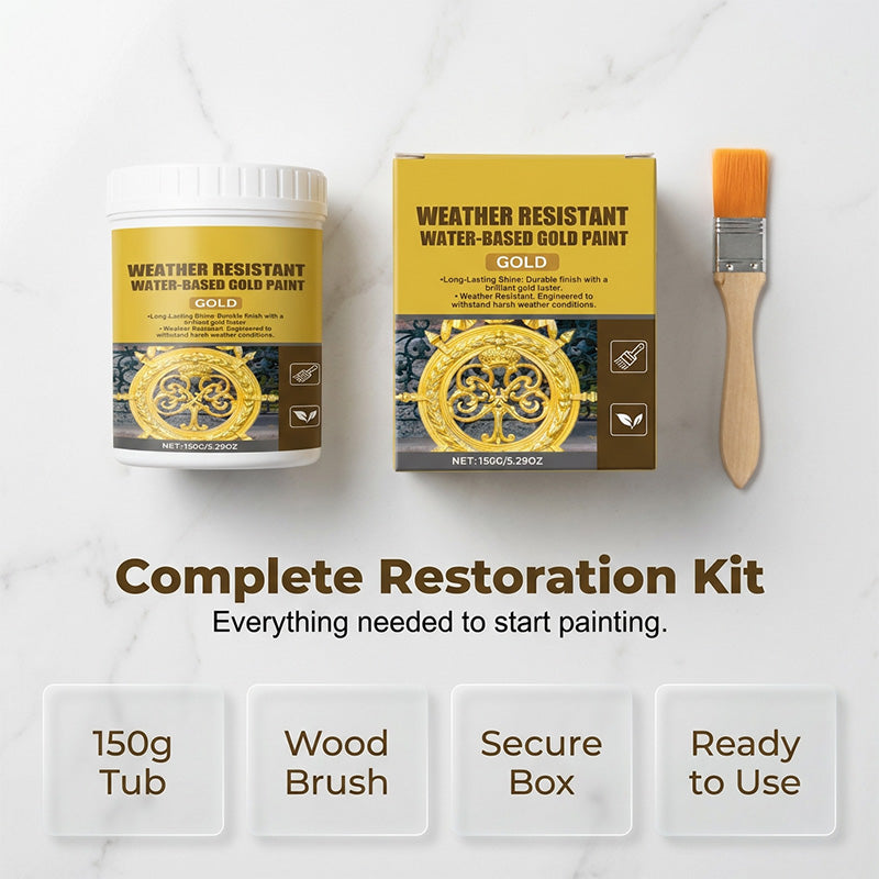 Buy 2 get 1 free✨Weather-resistant, water-based gold paint