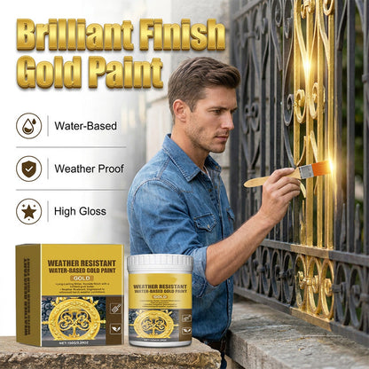 Buy 2 get 1 free✨Weather-resistant, water-based gold paint