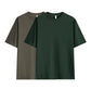 ⌛Buy 2 for 19.99 each⏰🌿Solid Color Drop-Shoulder T-Shirt
