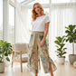 🍂Women's Floral Print High-Waist Wide-Leg Pants