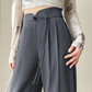👖 LIMITED-TIME 50% OFF! ✨ High-Waist Wide-Leg Pants – Frog Button, Slenderizing, Anti-Wrinkle 🍃