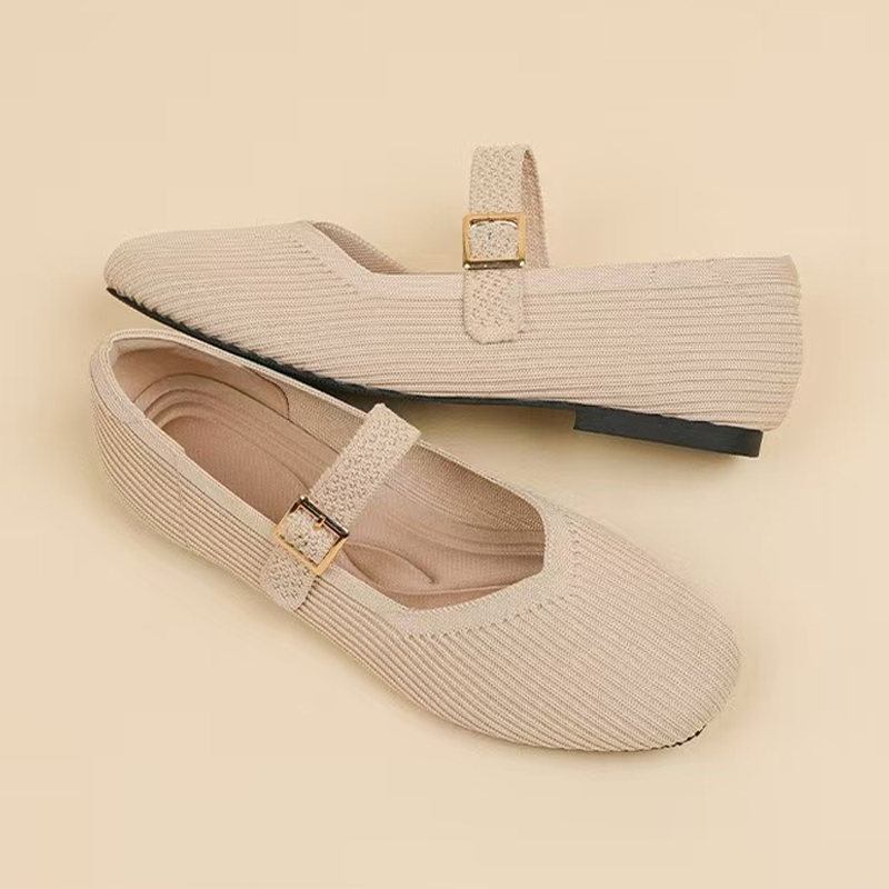 Elegance never goes out of style✨Breathable Square Toe Ballet Flats