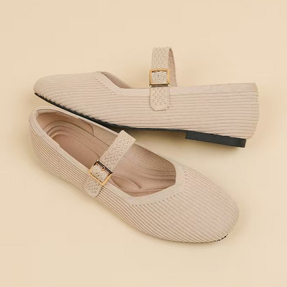 Elegance never goes out of style✨Breathable Square Toe Ballet Flats