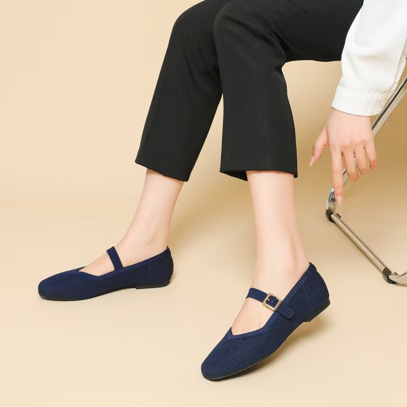 Elegance never goes out of style✨Breathable Square Toe Ballet Flats