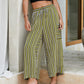 🔥Limited-time offer-Women's Striped Wide-Leg Drawstring Pants