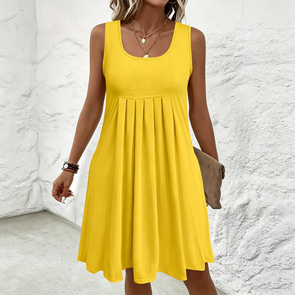 👗Women's Casual Summer Sleeveless Pleated Tank Dress☀️ Effortless Summer Chic ☀️