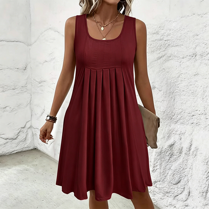 👗Women's Casual Summer Sleeveless Pleated Tank Dress☀️ Effortless Summer Chic ☀️