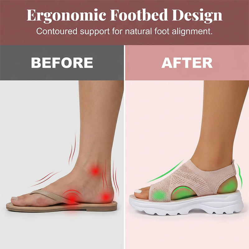 🔥Limited TimePromotion 49% OFF-Women's Breathable Mesh Platform Sandals