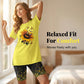 Women's Casual Printed Tunic Top & Shorts Set