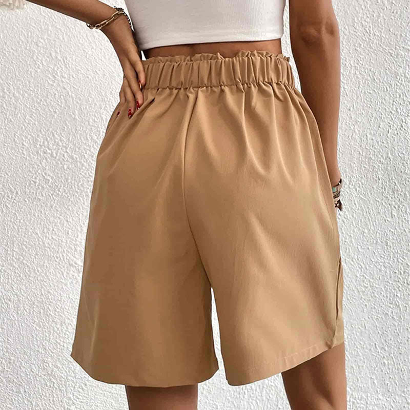 Women's Summer High-Waist Wide-Leg Short Pants