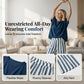 Women's Casual Solid Top & Striped Wide-Leg Pants