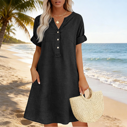 50% OFF NOW! 🏆Women's Casual V-Neck Tunic Dress with Pockets