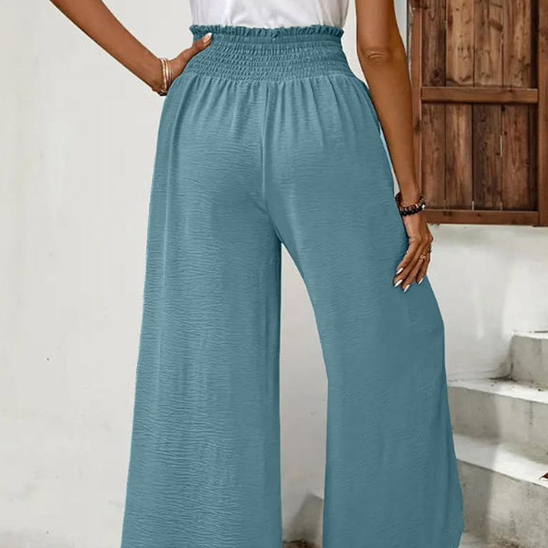 Women's Casual Overlap Wide Leg Pants
