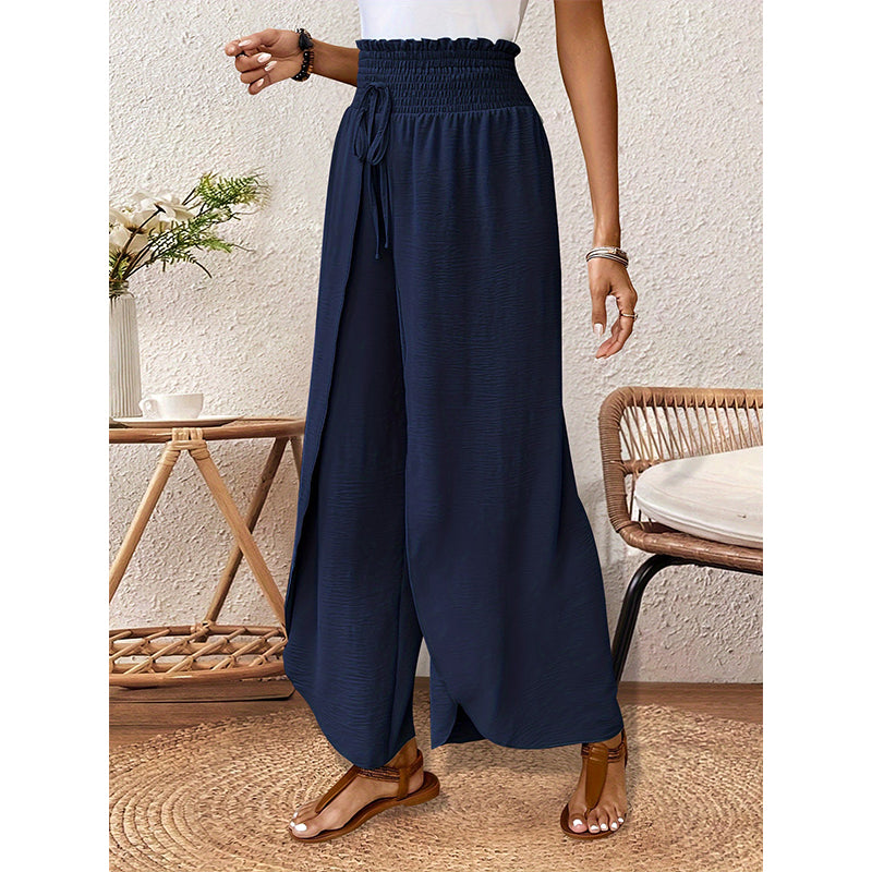 Women's Casual Overlap Wide Leg Pants