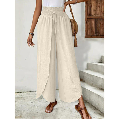 Women's Casual Overlap Wide Leg Pants