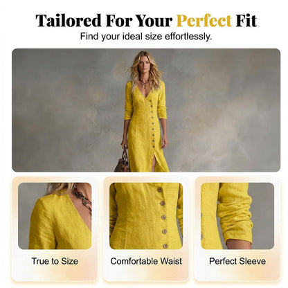 Vintage-Inspired Long Sleeve Shirt Dress