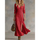 Vintage-Inspired Long Sleeve Shirt Dress