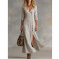 Vintage-Inspired Long Sleeve Shirt Dress