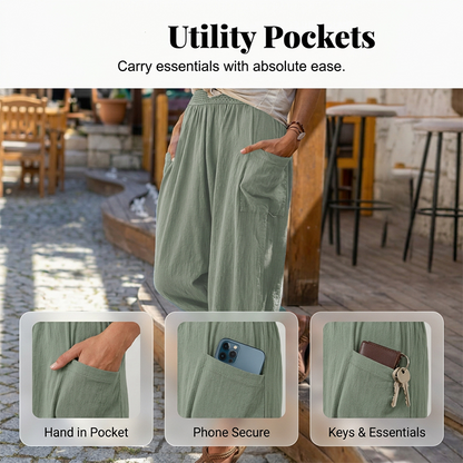 🎉 Last Day Promotion-50% OFF-Women's Casual Linen Blend Harem Pants