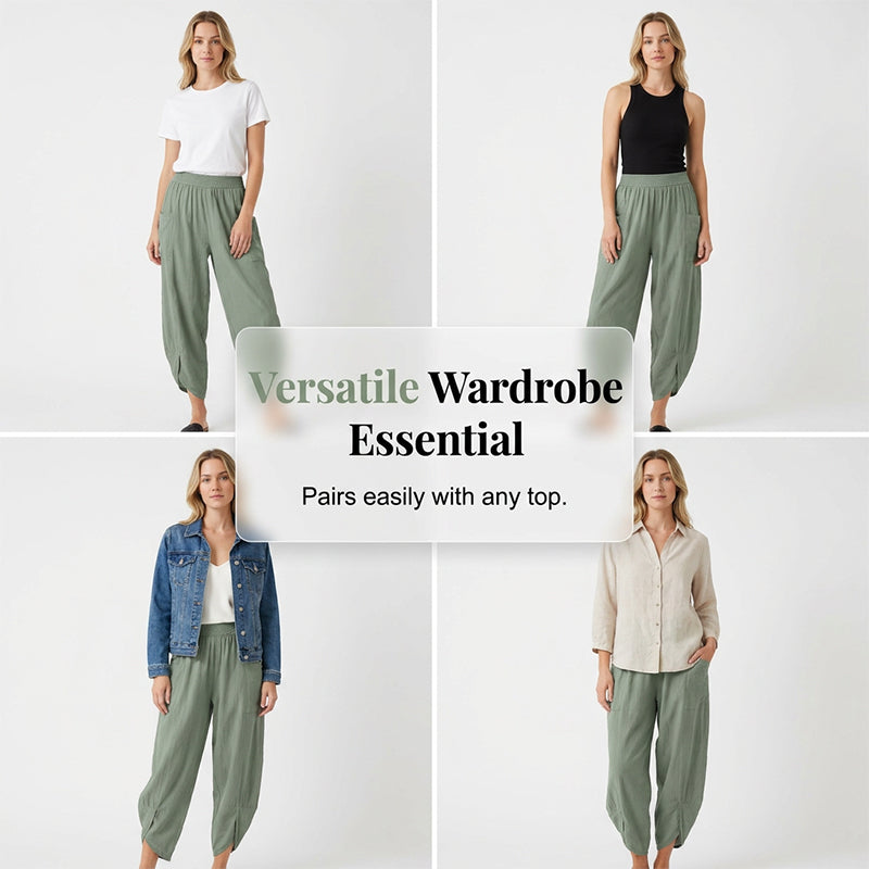 🎉 Last Day Promotion-50% OFF-Women's Casual Linen Blend Harem Pants