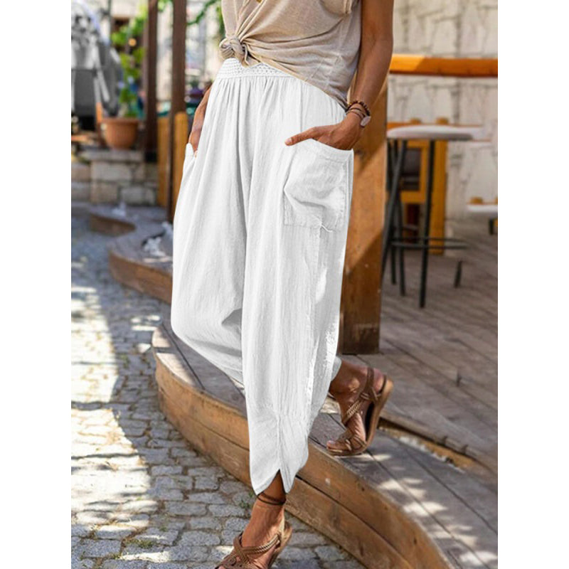 🎉 Last Day Promotion-50% OFF-Women's Casual Linen Blend Harem Pants