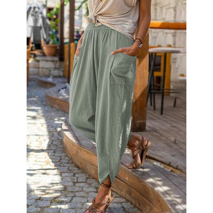 🎉 Last Day Promotion-50% OFF-Women's Casual Linen Blend Harem Pants