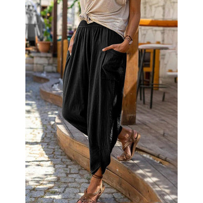 🎉 Last Day Promotion-50% OFF-Women's Casual Linen Blend Harem Pants