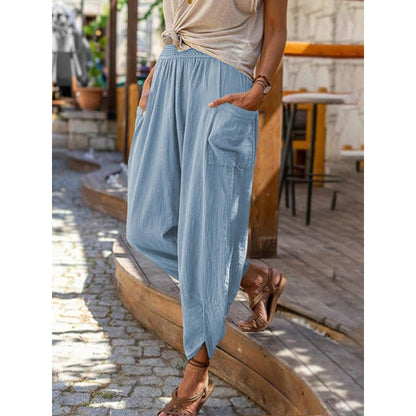 🎉 Last Day Promotion-50% OFF-Women's Casual Linen Blend Harem Pants