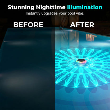 Solar-Powered Floating Pool Light with Remote