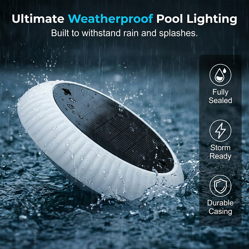 Solar-Powered Floating Pool Light with Remote