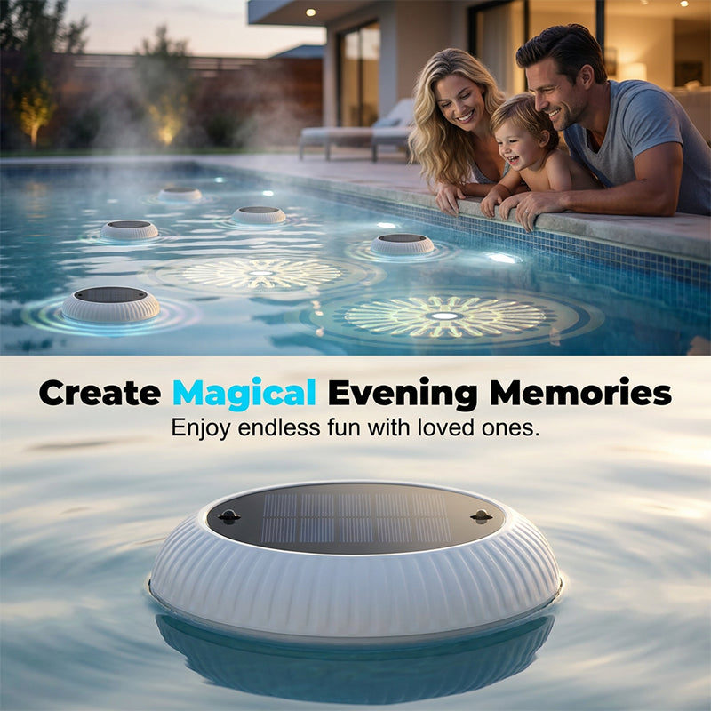 Solar-Powered Floating Pool Light with Remote