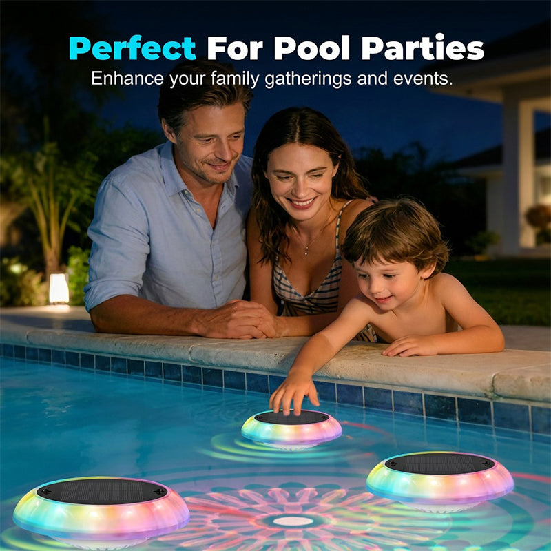 Solar-Powered Floating Pool Light with Remote